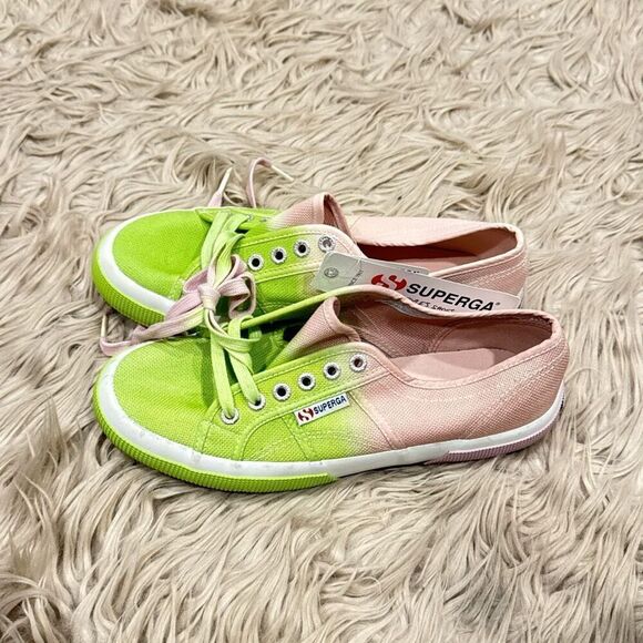 NWT Superga pink and green sneakers size 8.5 - Picture 7 of 9